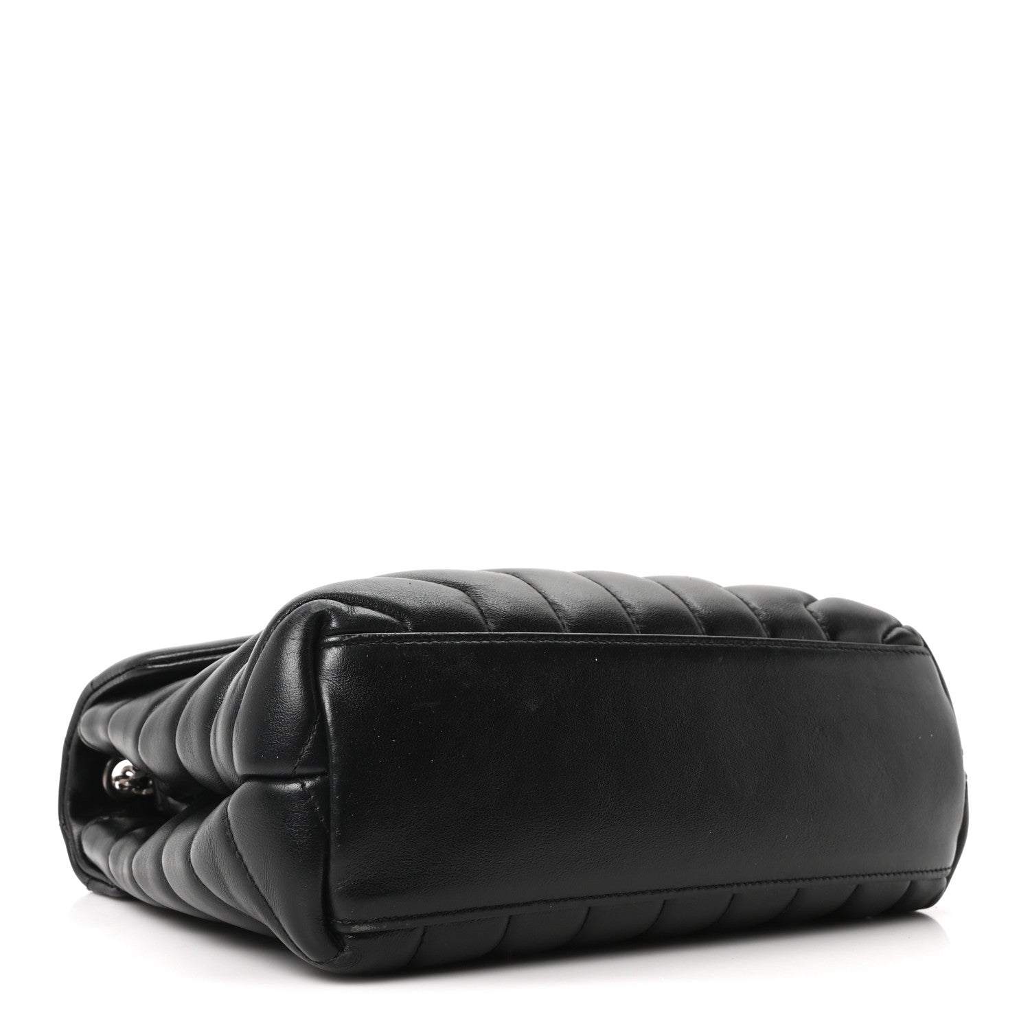Calfskin Y Quilted Monogram Small Loulou Chain Satchel Black