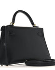 Chevre Chamkila Mini Kelly Sellier 20 Black