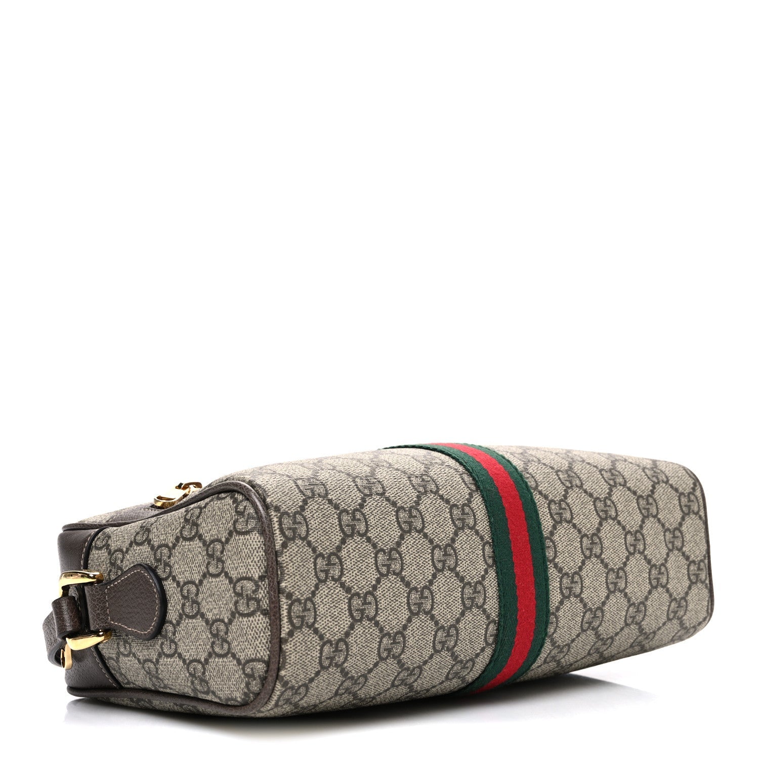 GG Supreme Monogram Web Small Ophidia Shoulder Bag Brown