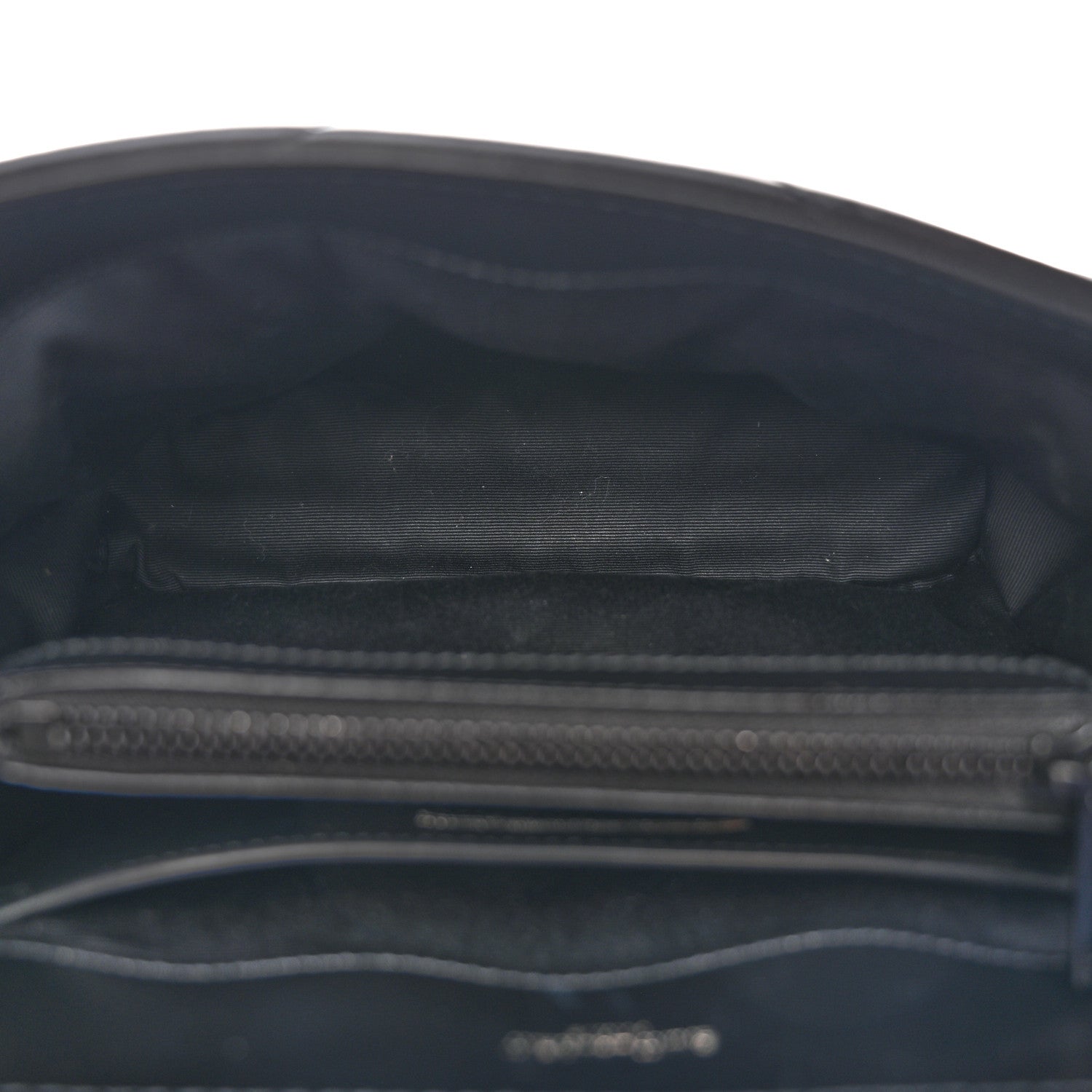 Calfskin Y Quilted Monogram Monochrome Small Loulou Chain Satchel Black