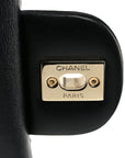 Lambskin Quilted Mini Rectangular Flap Black
