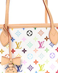 LV X TM Monogram Multicolor Neverfull MM White