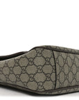 Tender GG Supreme Monogram Textured Dollar Calfskin Ophidia Messenger Bag Beige Ebony Dark Brown
