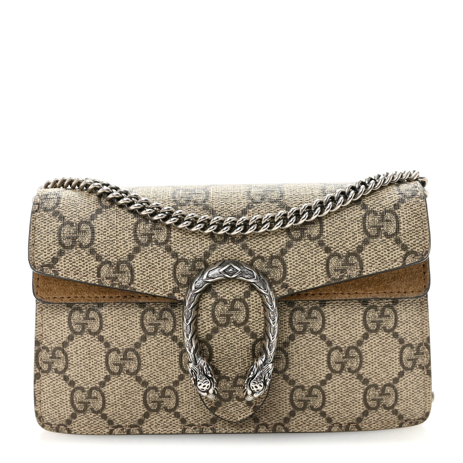 GG Supreme Monogram Super Mini Dionysus Shoulder Bag Taupe