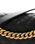 Caviar Quilted Medium Boy Flap Black