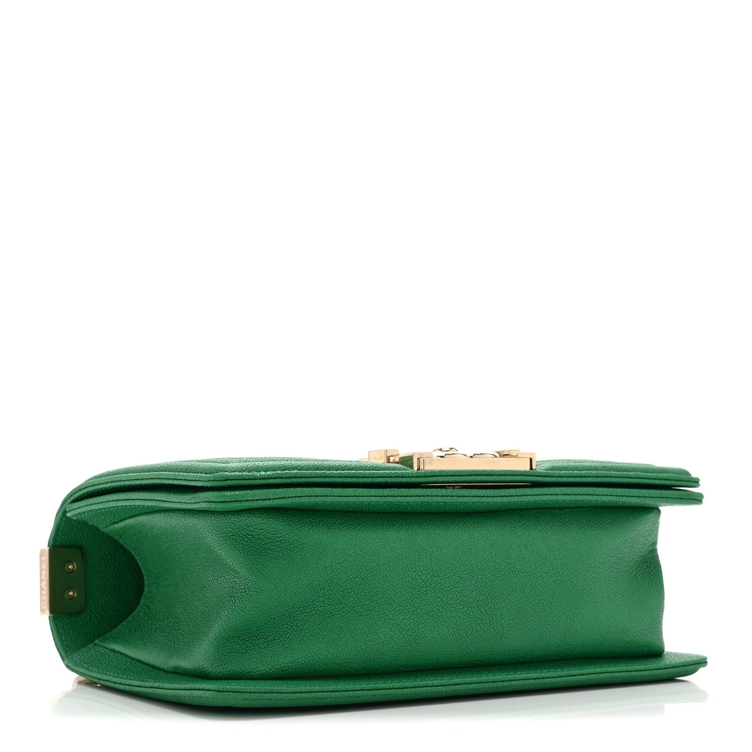 Caviar Quilted Small Boy Flap Green
