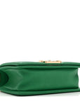 Caviar Quilted Small Boy Flap Green