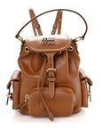 Soft Calfskin Medium Backpack Cognac