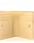 Nappa Maxi Intrecciato Small Bi-Fold Zip Wallet Porridge