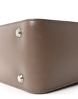 Calfskin Logo Embossed Small Tool 2.0 North-South Tote Mink Grey