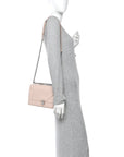Grained Calfskin Medium D1ORama Flap Bag Nude
