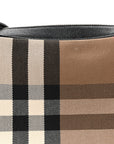 Giant Check Calfskin Large Camera Bag Black