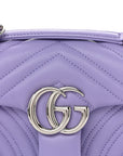 Lambskin Matelasse Small GG Marmont Shoulder Bag Lapis
