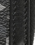 Coated Canvas La Greca Signature  Black Gray