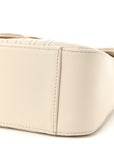 Calfskin Matelasse Mini GG Marmont Top Handle Shoulder Bag White