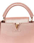 Metallic Taurillon Capucines BB Pearly Pink
