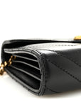 Calfskin Matelasse GG Marmont Chain Wallet Black