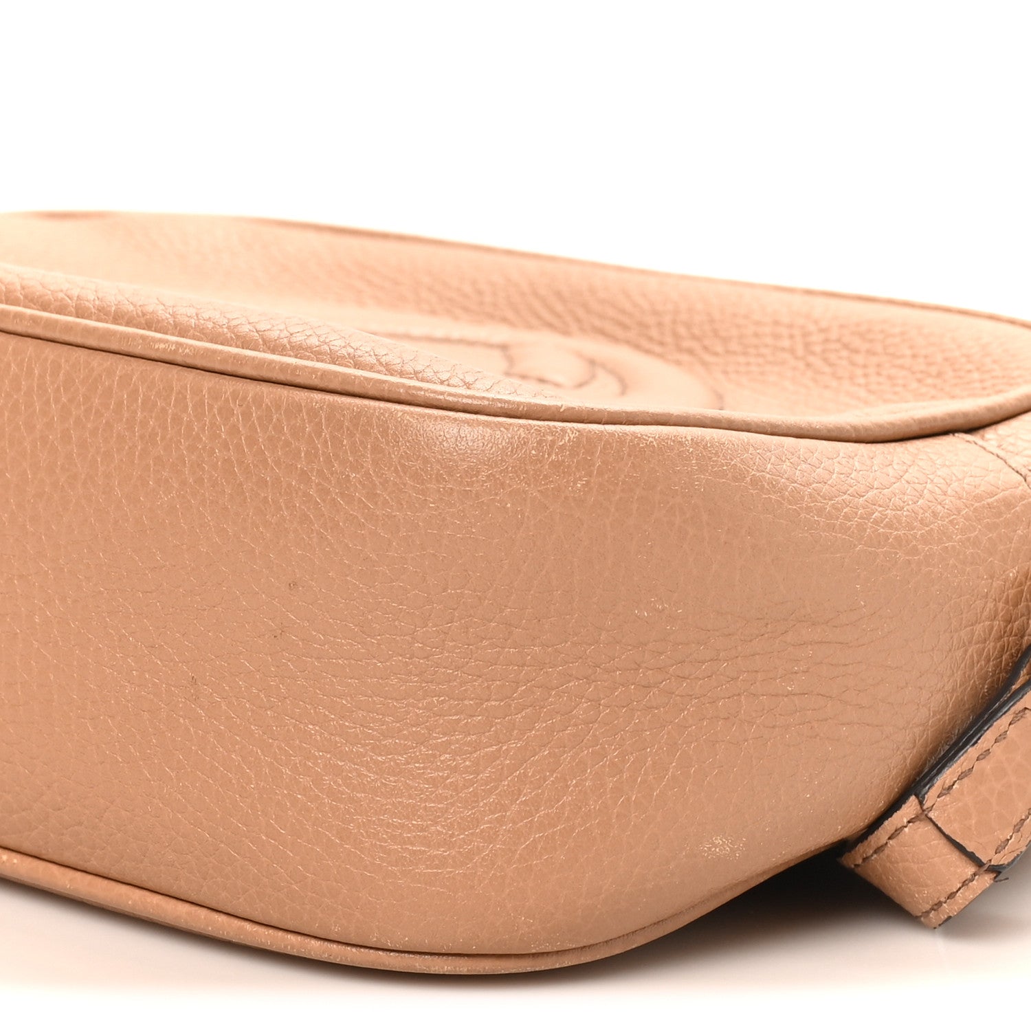Pebbled Calfskin Small Soho Disco Bag Camelia