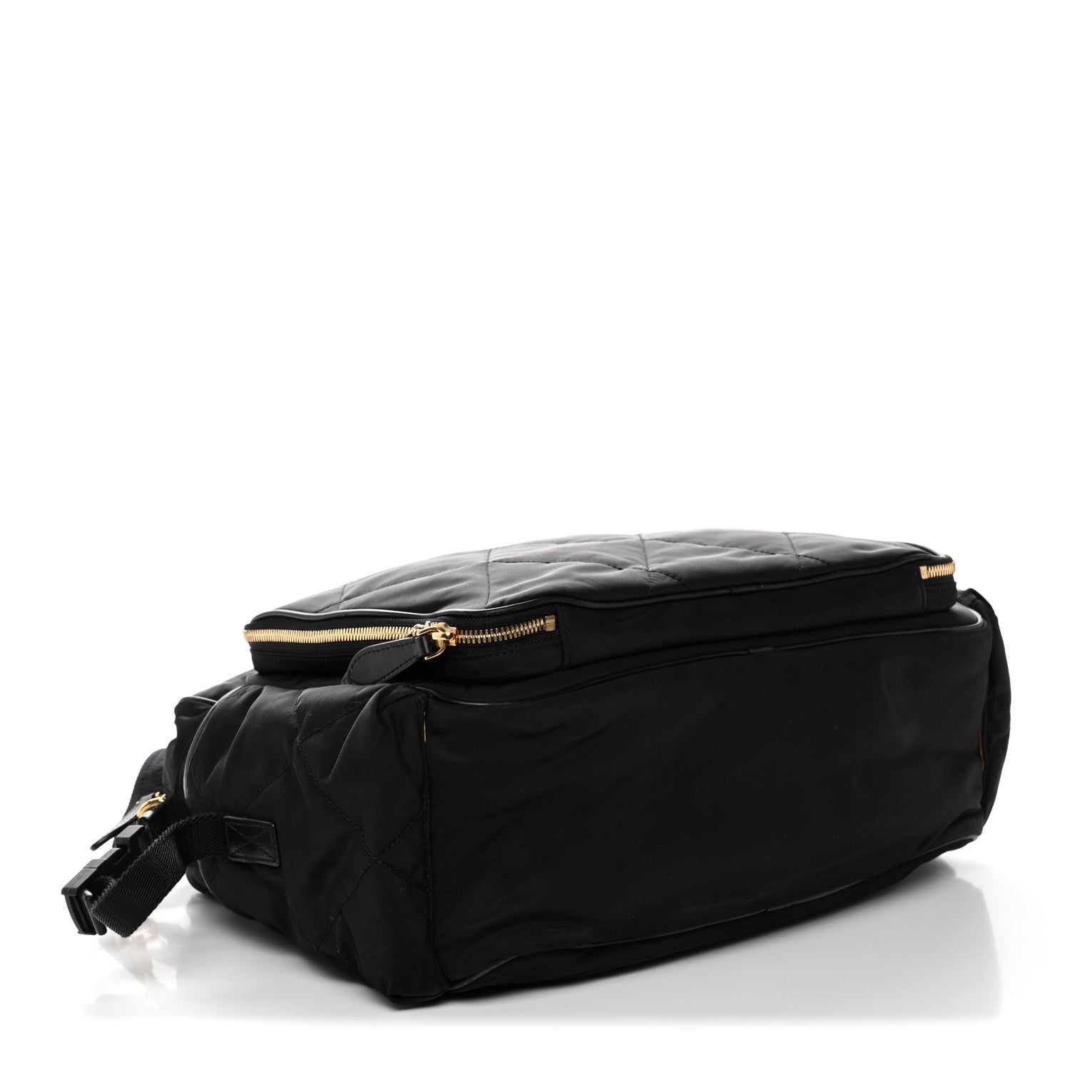 Nylon Quilted Diaper Tote Bag Black