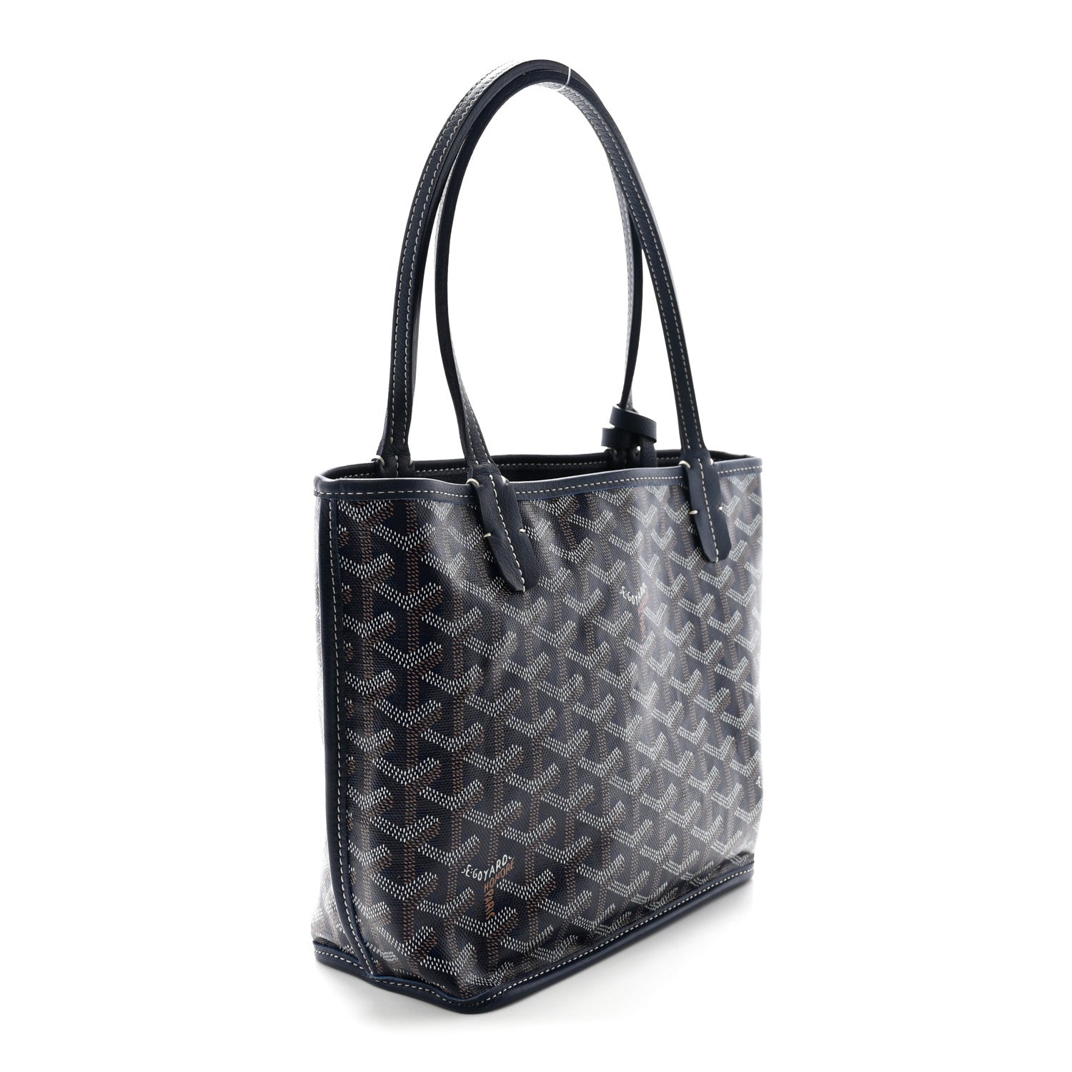 Goyardine Reversible Mini Anjou Navy