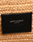 Raffia Calfskin Rive Gauche Tote Naturale Black