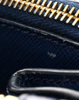 Saffiano Lux Medium Galleria Double Zip Tote Bluette