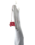 Saffiano Lux Mini Promenade Tote Fuxia
