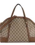 GG Supreme Monogram Medium Nice Top Handle Dome Bag Brown