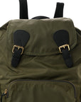 Nylon Large Rucksack Backpack  Canvas Green