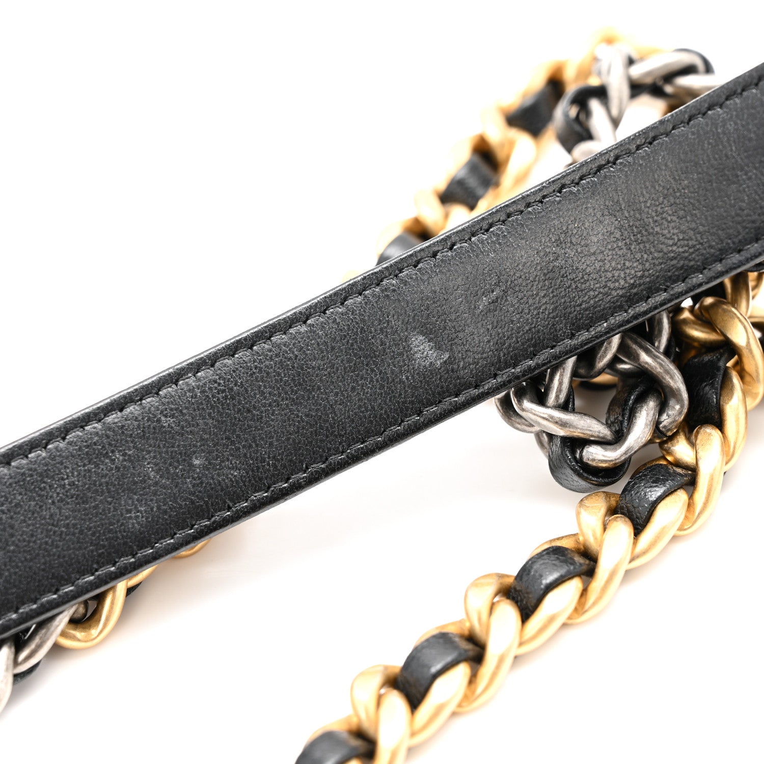 Lambskin Quilted CHNL 19 Wallet On Chain WOC Black