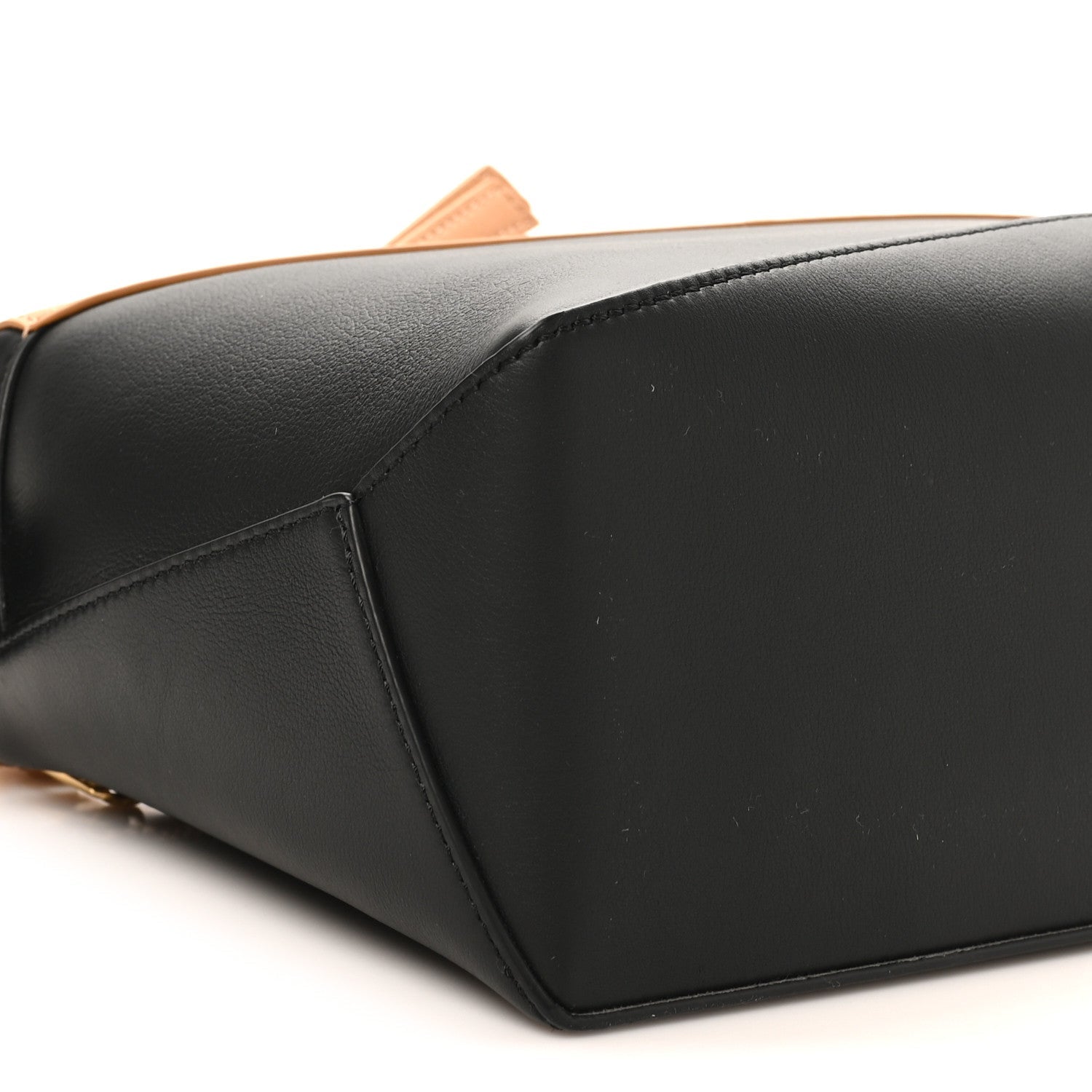 Calfskin Small Puzzle Edge Bag Warm Desert Black