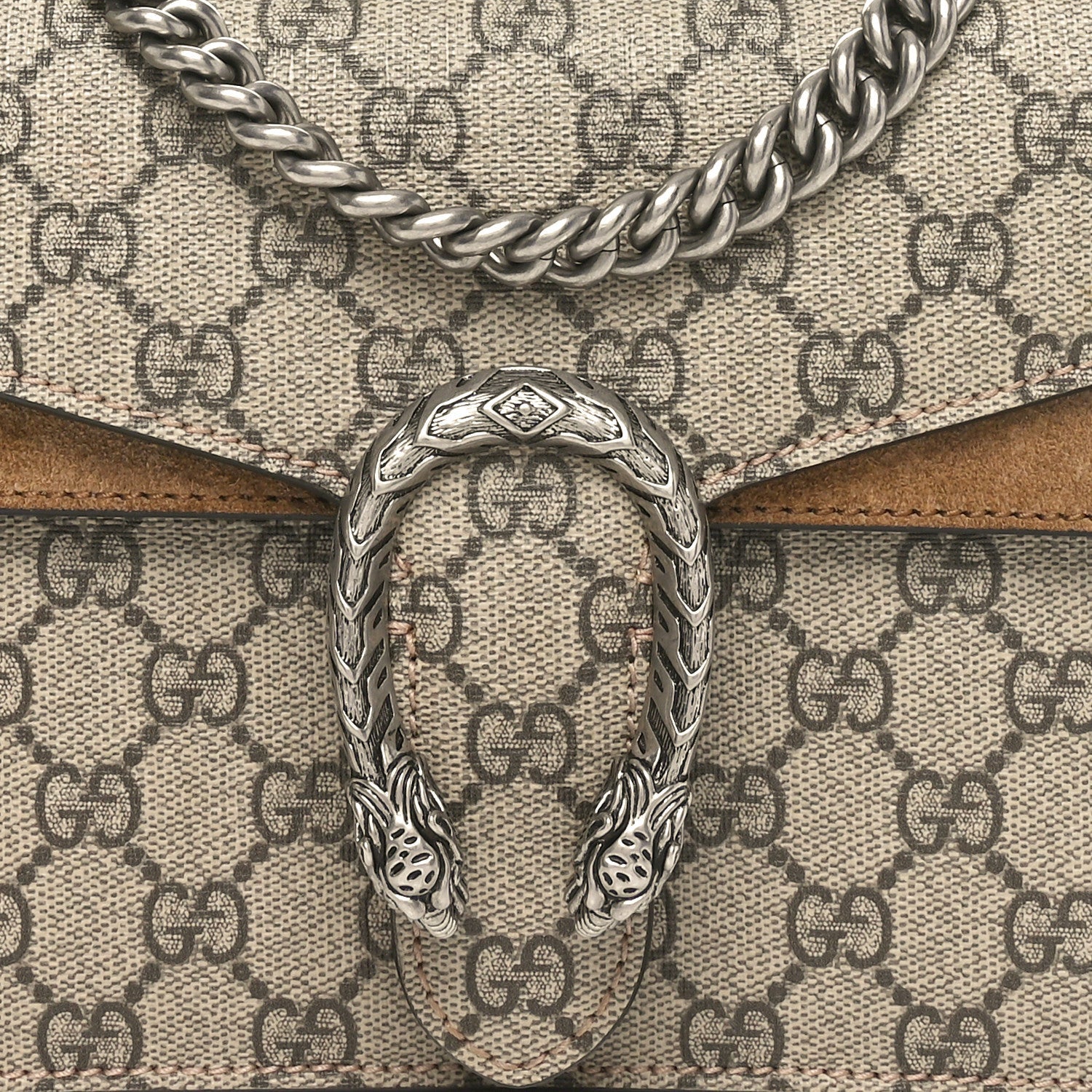 GG Supreme Monogram Mini Dionysus Shoulder Bag Taupe