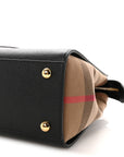 Calfskin Mega Check Small Banwell Tote Black