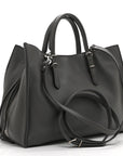 Veau Papier A6 Zip Around Tote Gris Fossile