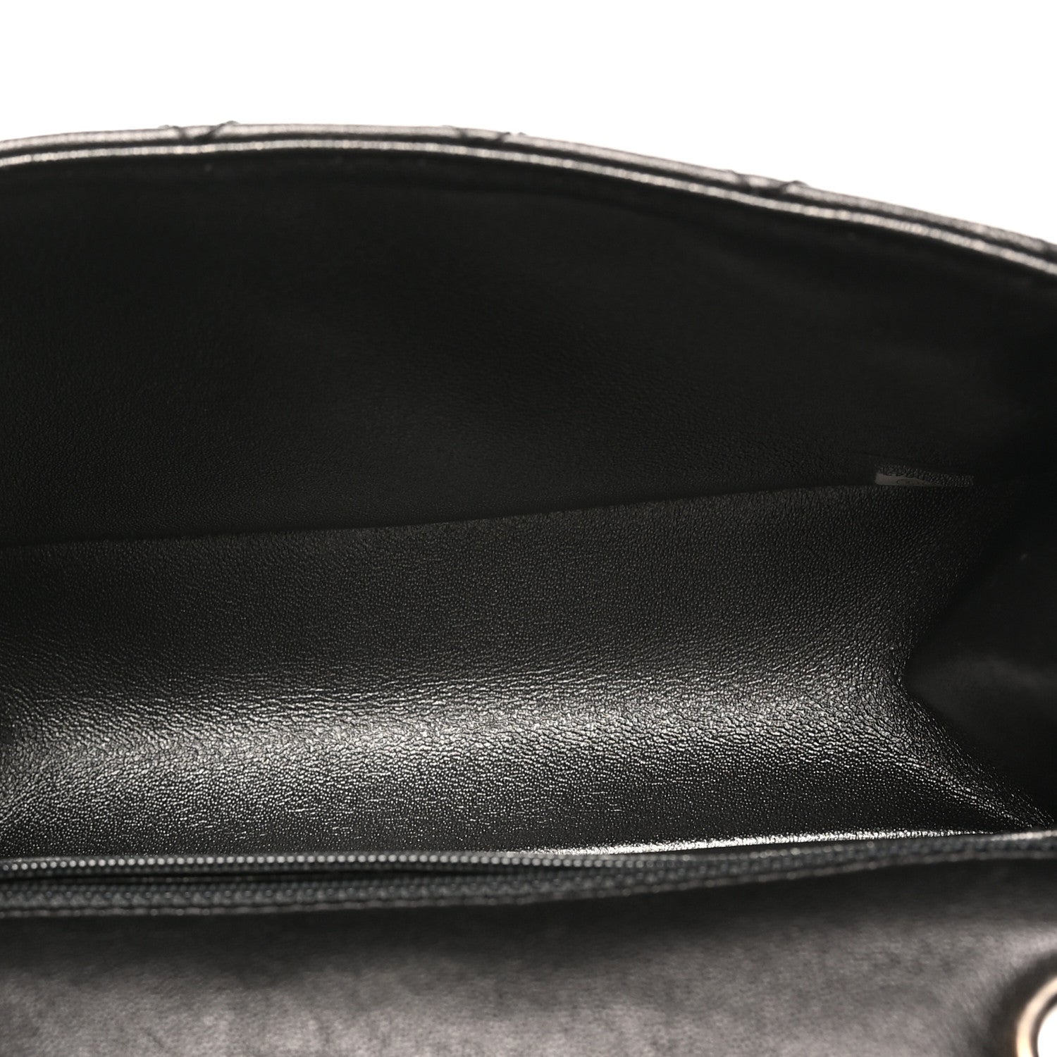 Metallic Sheepskin Quilted 2.55 Reissue Mini Flap Dark Silver