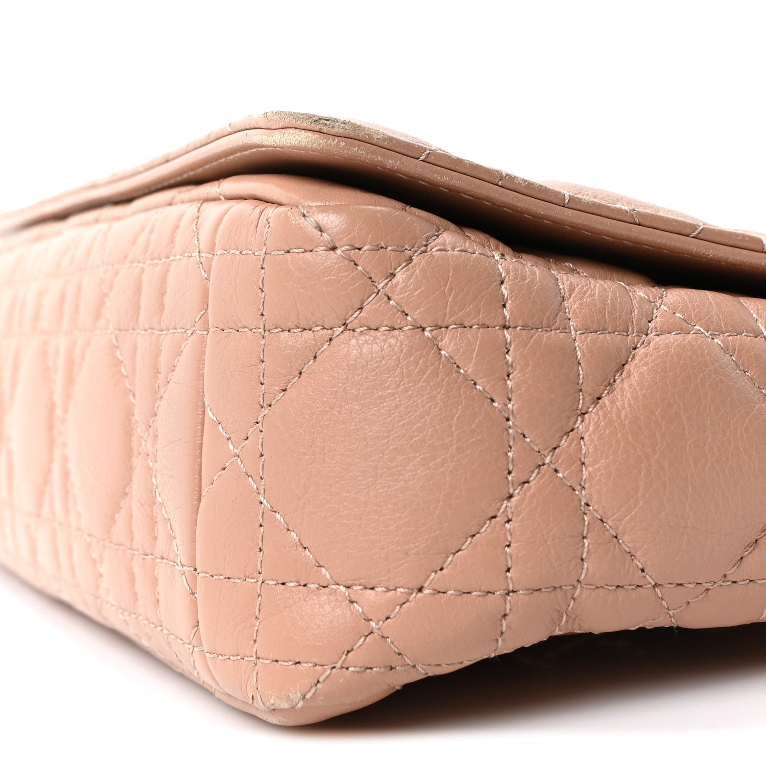 Calfskin Cannage Small Caro Bag Rose De Vents