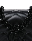 Calfskin Matelasse Monochrome GG Marmont Chain Belt Bag Black