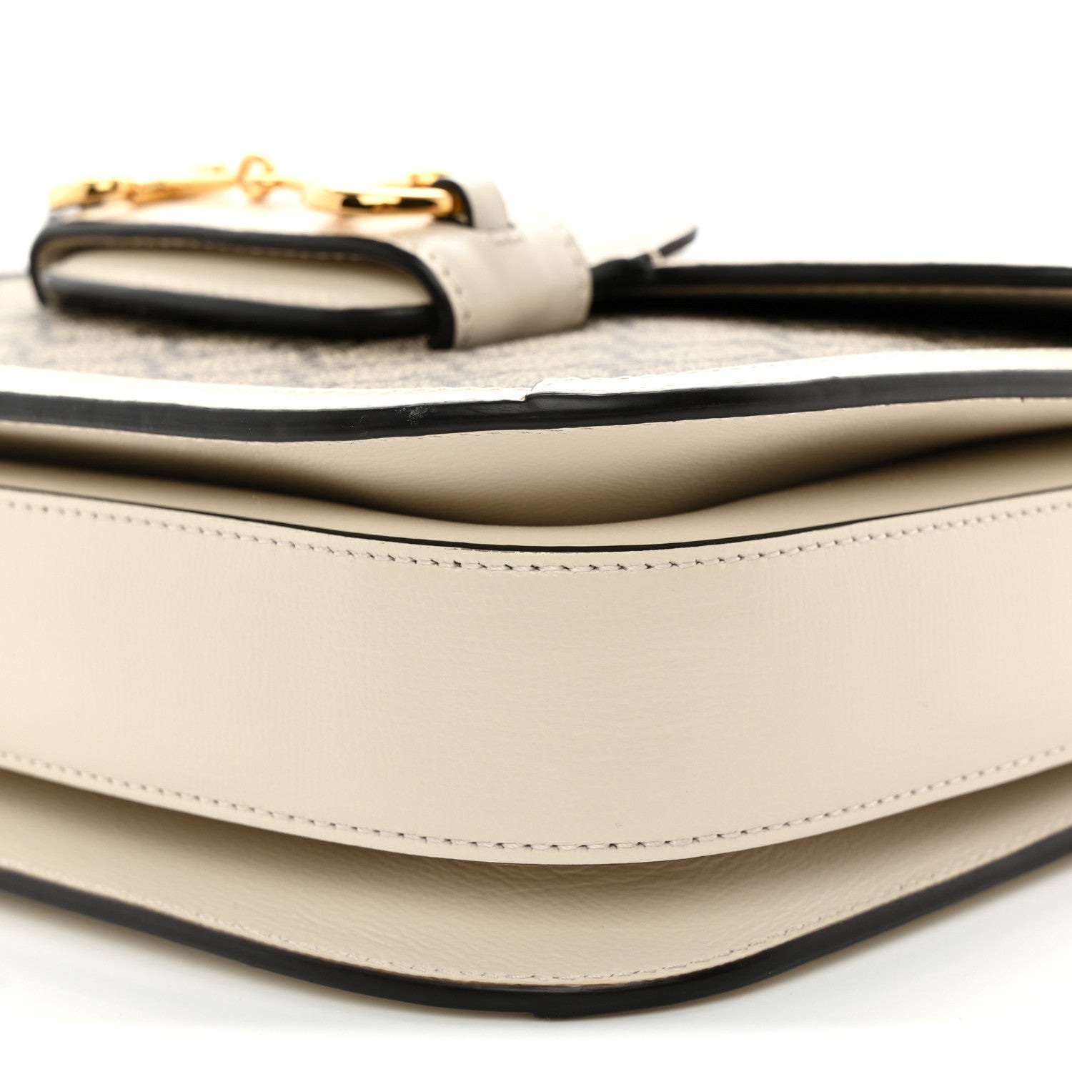 GG Supreme Monogram Horsebit 1955 Shoulder Bag Beige Mystic White