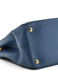 Saffiano Small Galleria Double Zip Tote Cobalto