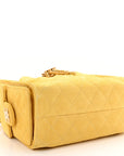 Suede Quilted Mini CHNL 25 Handbag Yellow