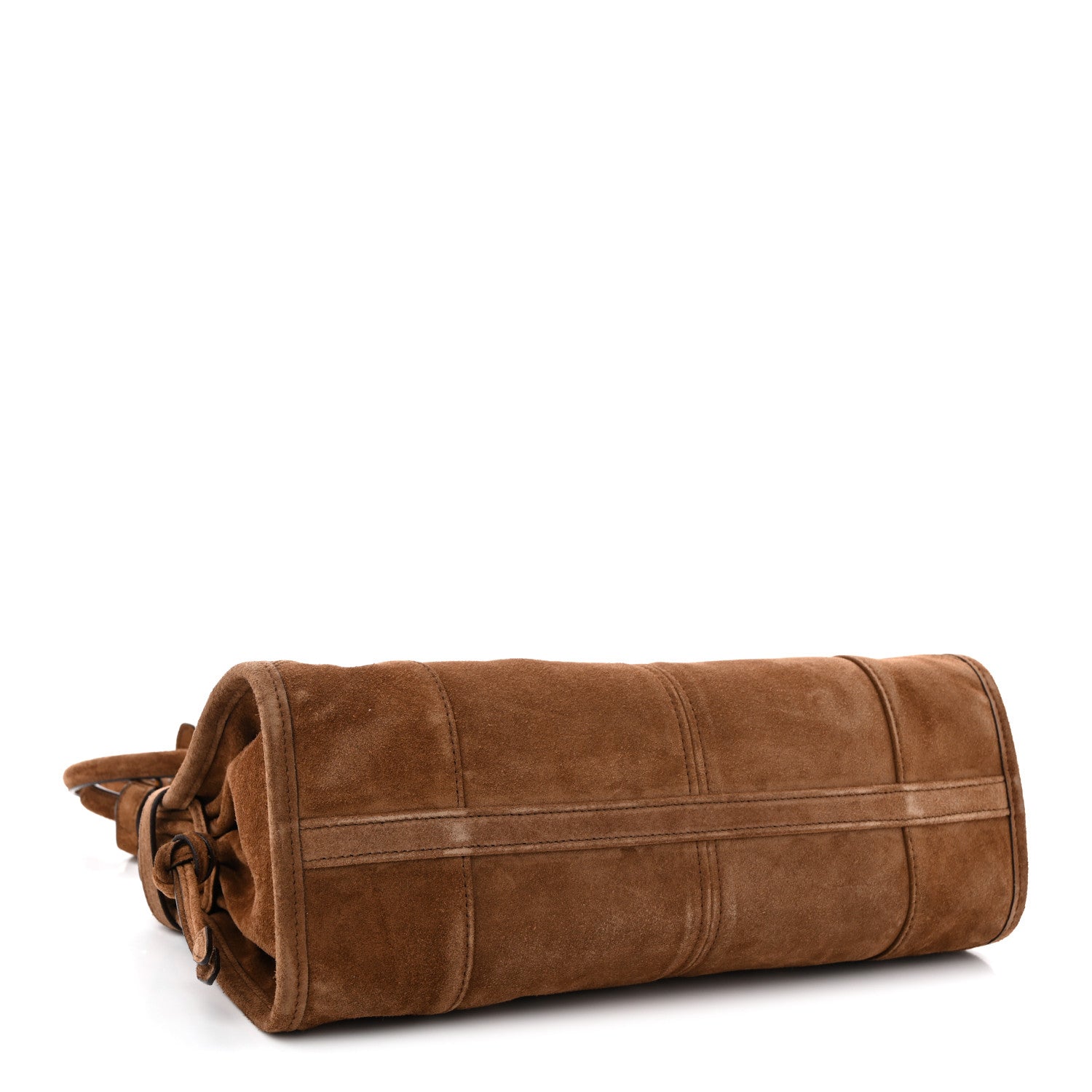 Suede Triangle Medium Bonnie Shoulder Bag Cacao