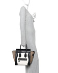 Bullhide Calfskin Nubuck Micro Tri-Color Luggage White Khaki