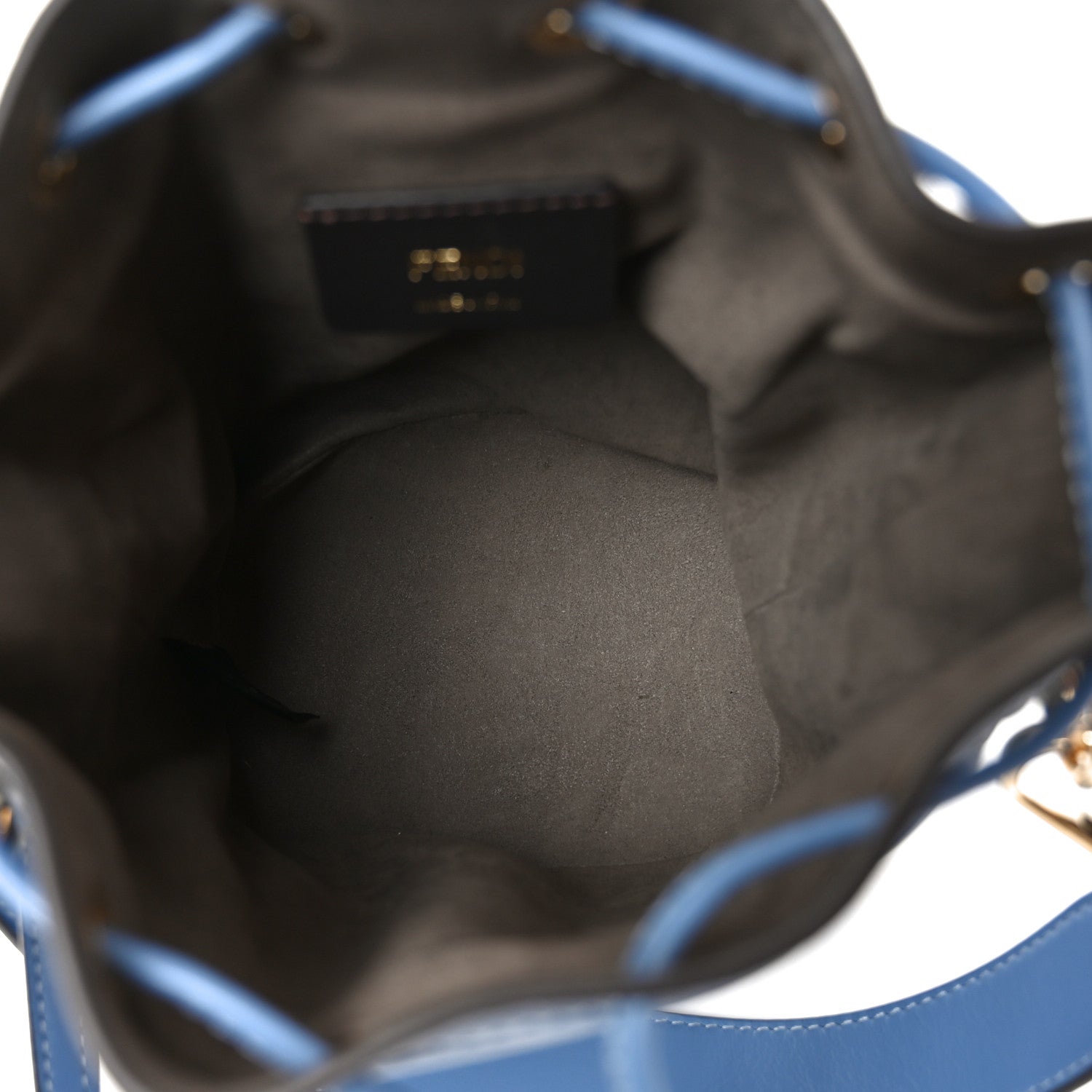 Vitello Liberty F is FNDI FF 1974 Embossed Mini Mon Tresor Bucket Bag Nebula