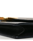 Vitello Cruise F is FNDI Bi-Color FF 1974 Embossed Medium Envelope Wallet On Chain Black Maya