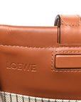 Canvas Calfskin Cushion Tote Taupe