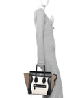 Bullhide Calfskin Nubuck Micro Tri-Color Luggage White Khaki