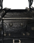 Arena Lambskin Medium Hourglass X Le Cagole Top Handle Bag Black