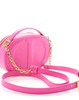 Calfskin CD Signature Oval Crossbody Camera Bag Rani Pink