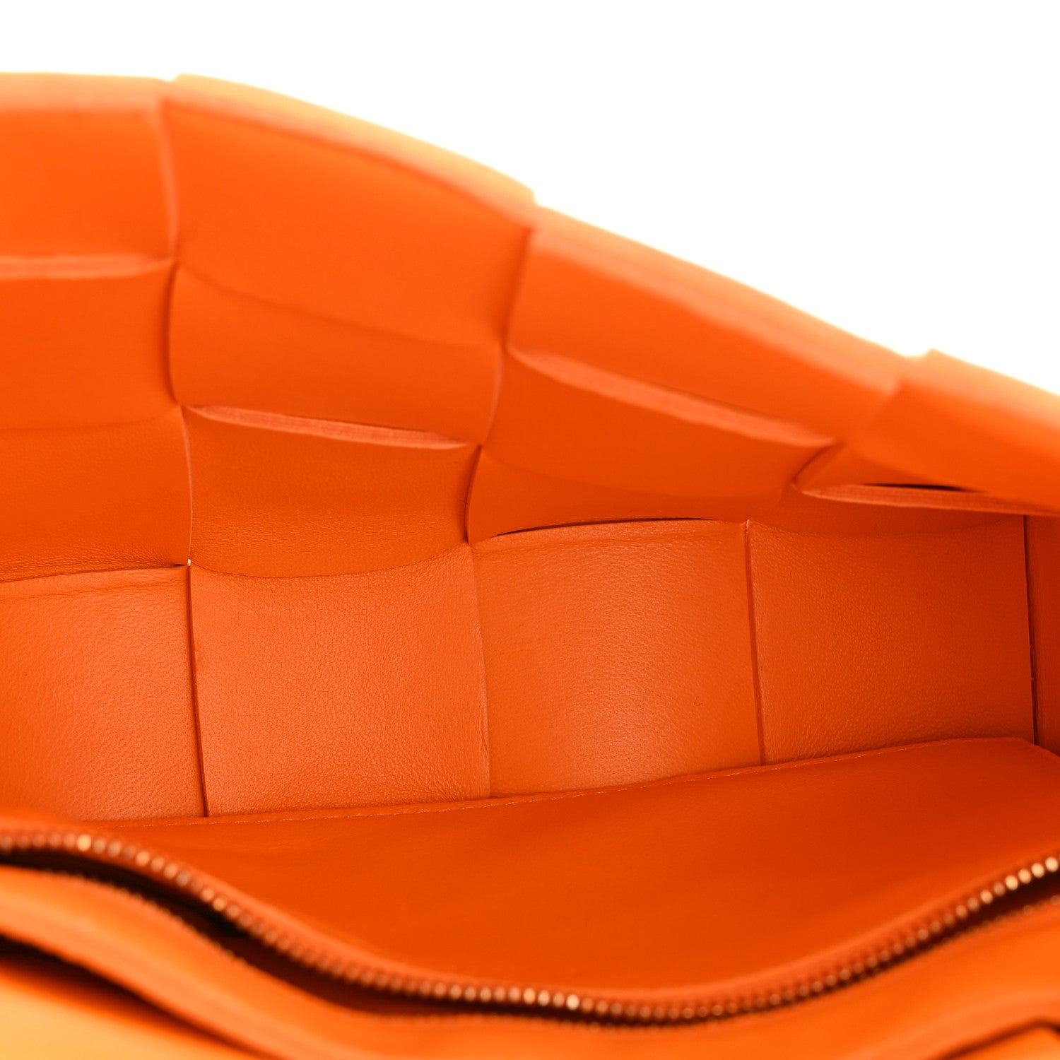 Nappa Maxi Intreccio Cassette Bag Tangerine