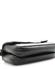 Shiny Nappa Trapuntata Micro Double Baguette Black